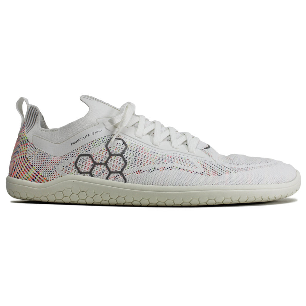 Vivobarefoot Primus Lite Knit Textile Synthetic Mens Trainers#color_bright white iridescent