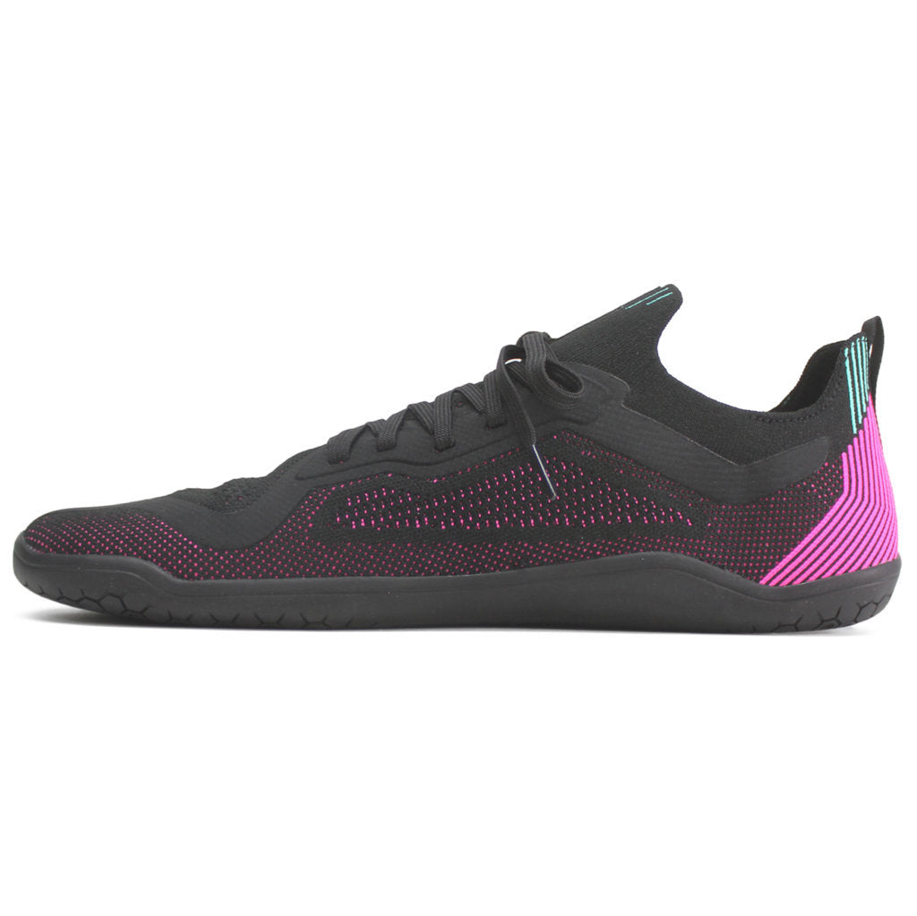 Vivobarefoot Primus Lite Knit Textile Synthetic Womens Trainers#color_obsidian vibrant pink