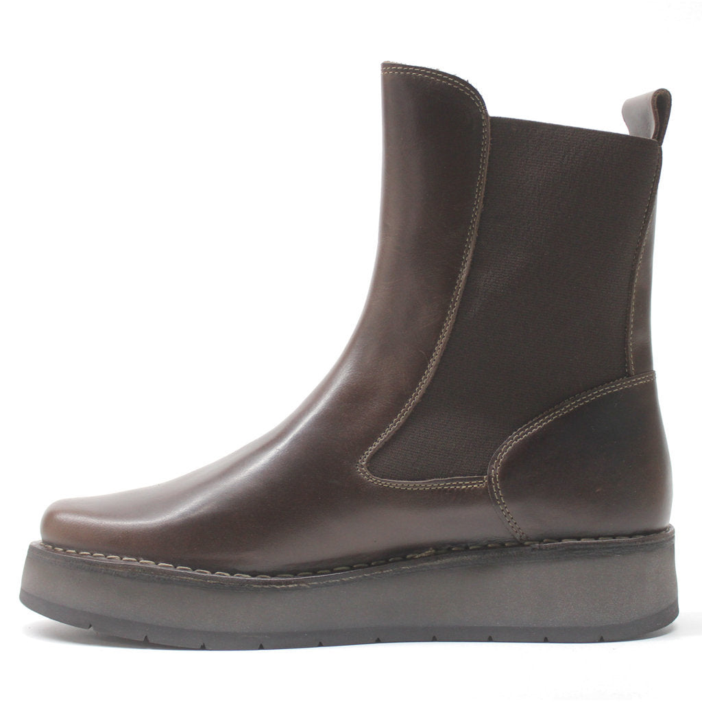 Fly London Ruba100Fly Rug Leather Women's Chelsea Boots#color_dark brown