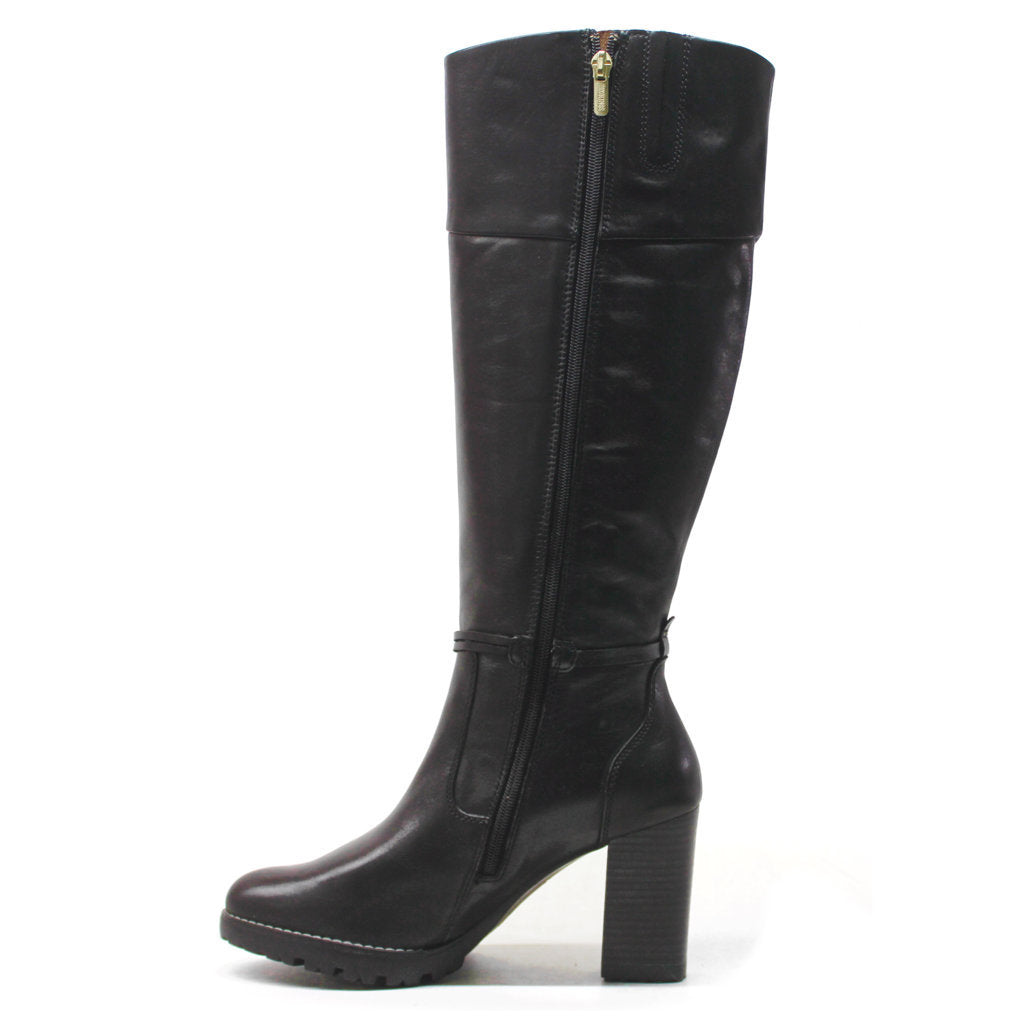 Pikolinos Connelly W7M-9798 Leather Women's Square Heeled Thigh-high Boots#color_black