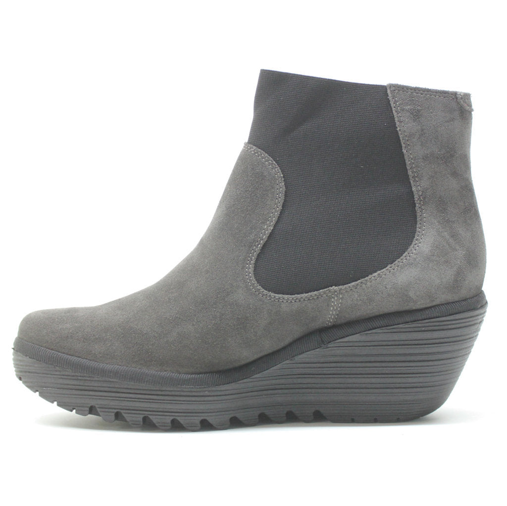 Fly London Yade398Fly Suede Women's Wedge Ankle Boots#color_diesel