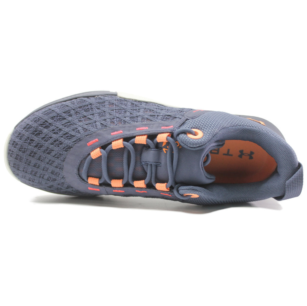 Under Armour TriBase Reign 5 Synthetic Textile Mens Trainers#color_grey orange