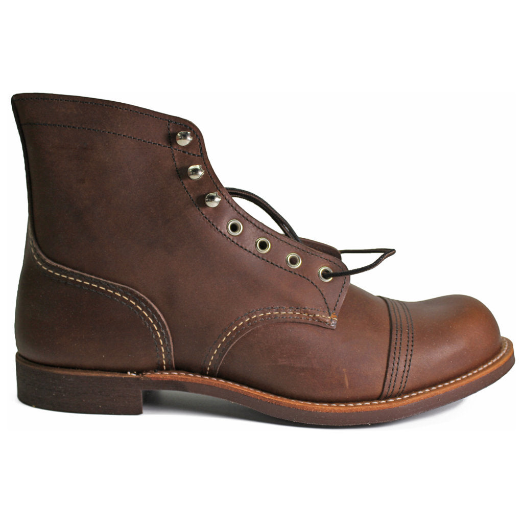 Red Wing Iron Ranger Full Grain Leather Mens Boots#color_amber