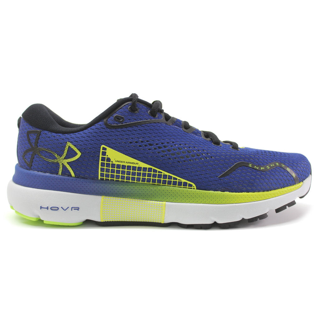 Under Armour HOVR Infinite 5 Textile Synthetic Mens Trainers#color_blue grey