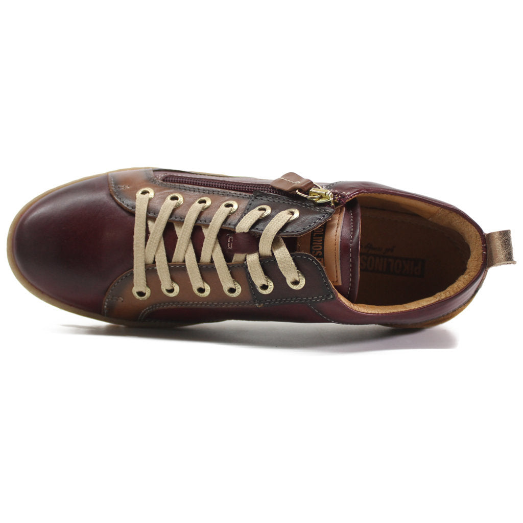 Pikolinos Lagos 901-4764 Leather Womens Shoes#color_garnet