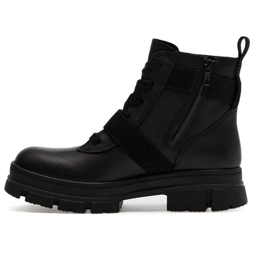 UGG Ashton Lace Up Leather Nubuck Womens Boots#color_black