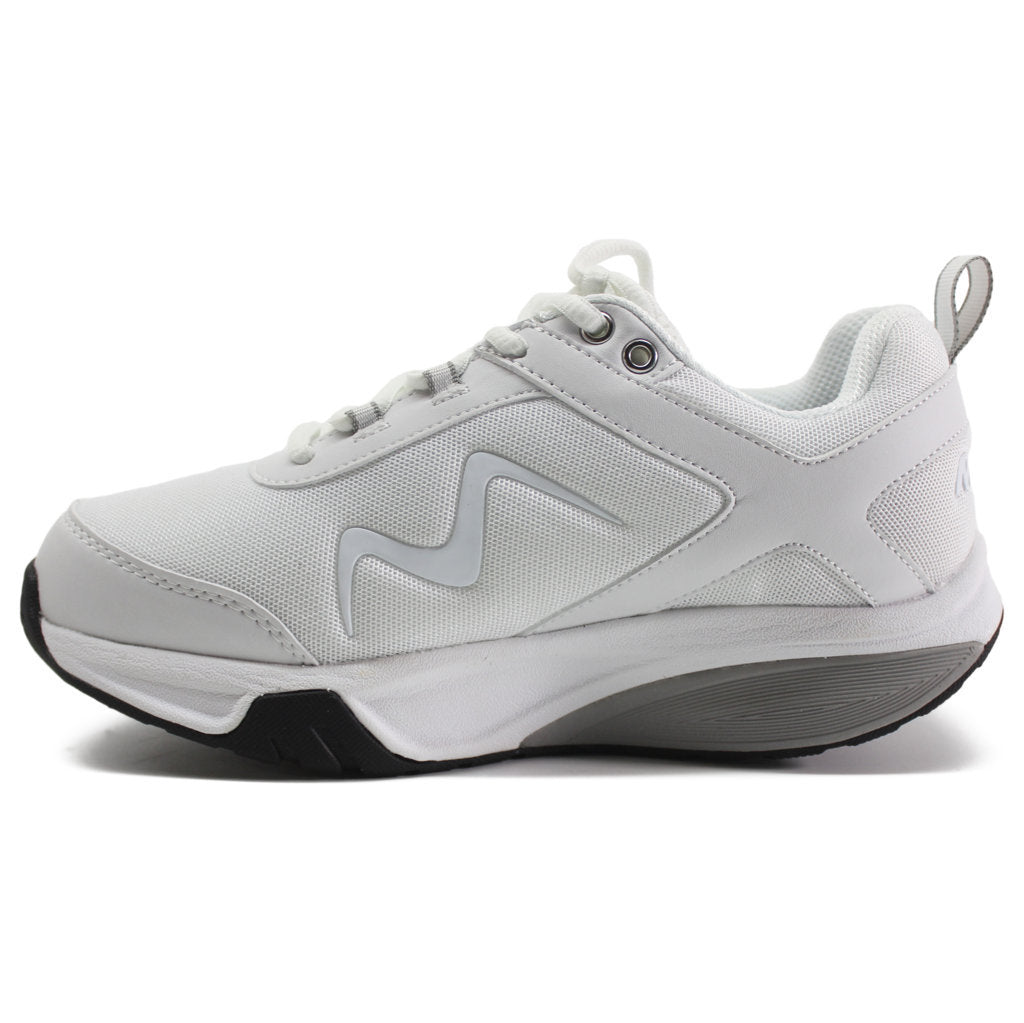 MBT Sport 4 Leather Textile Womens Trainers#color_white