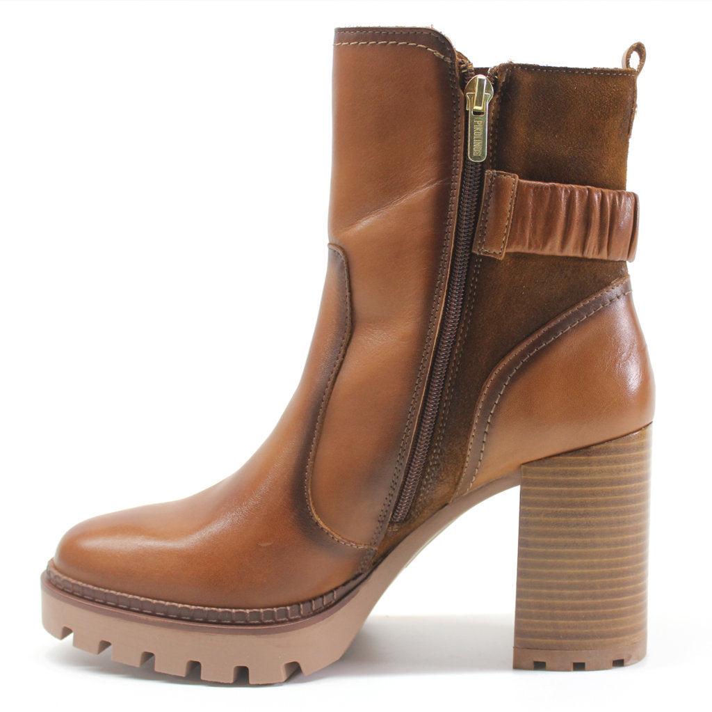 Pikolinos Cervera Leather Womens Boots#color_brandy