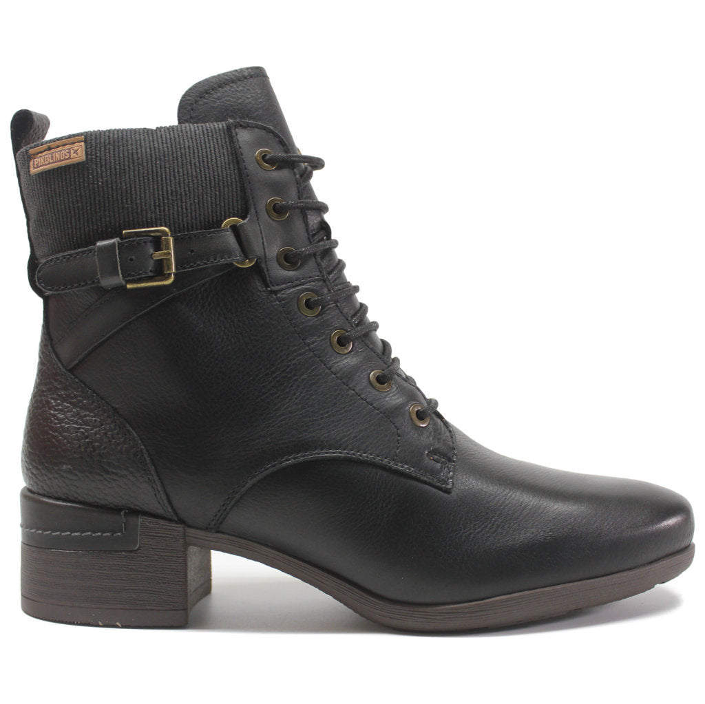 Pikolinos Malaga W6W-8953 Leather Textile Womens Boots#color_black