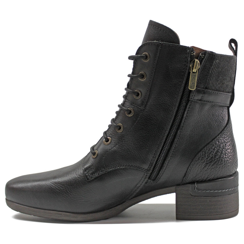 Pikolinos Malaga W6W-8953 Leather Textile Womens Boots#color_black