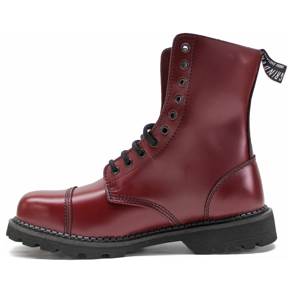 Grinders Hunter Smooth Leather Unisex Boots#color_cherry