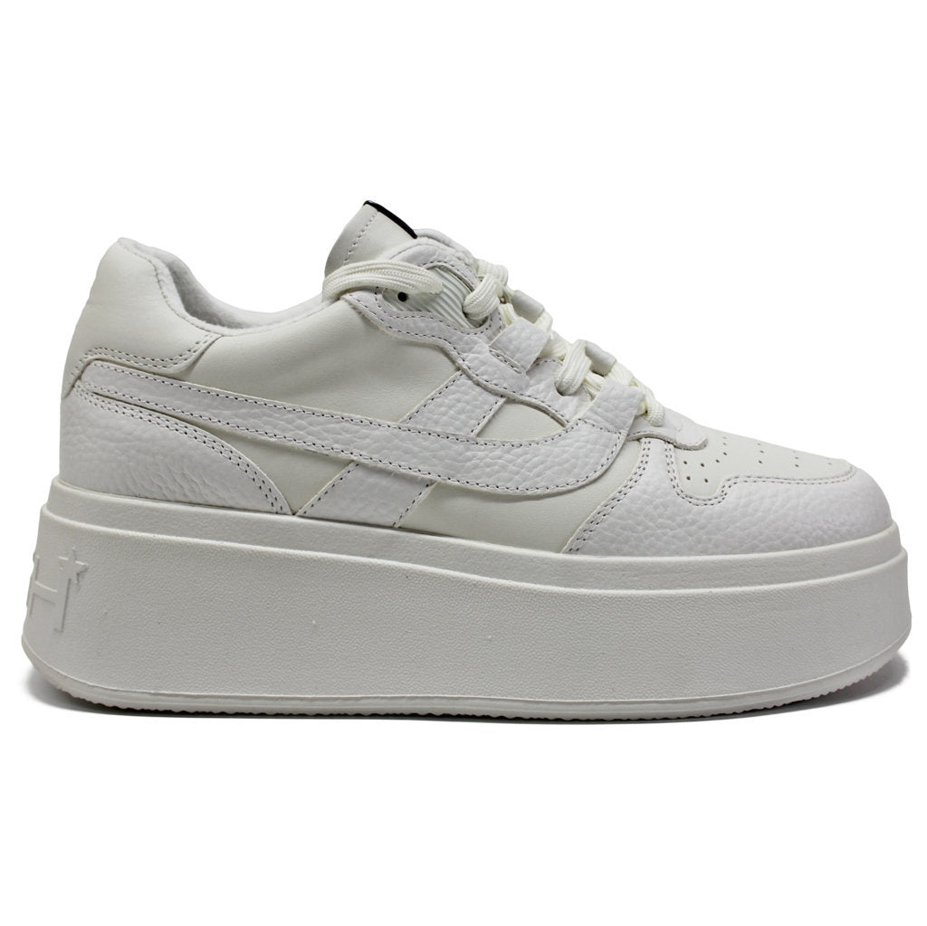 Ash Match Leather Womens Trainers#color_white white