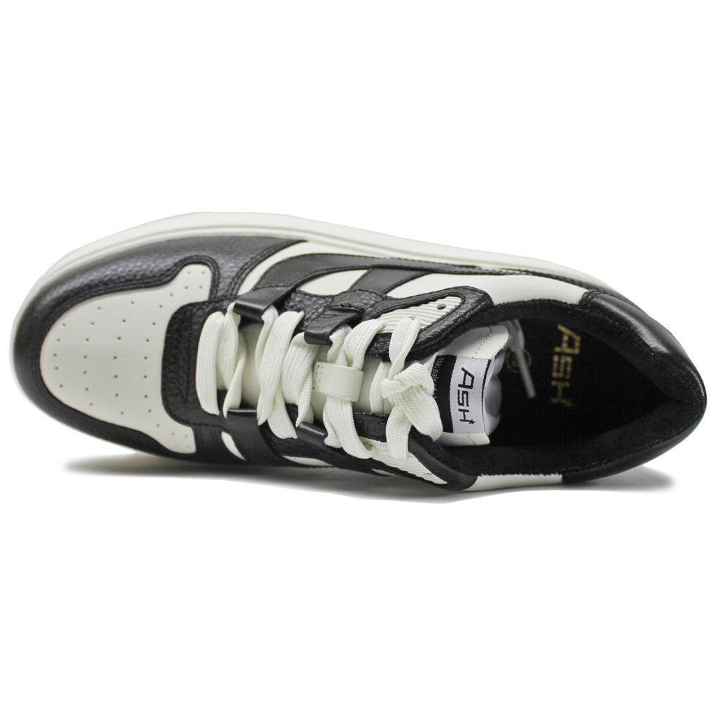 Ash Match Leather Womens Trainers#color_white black black