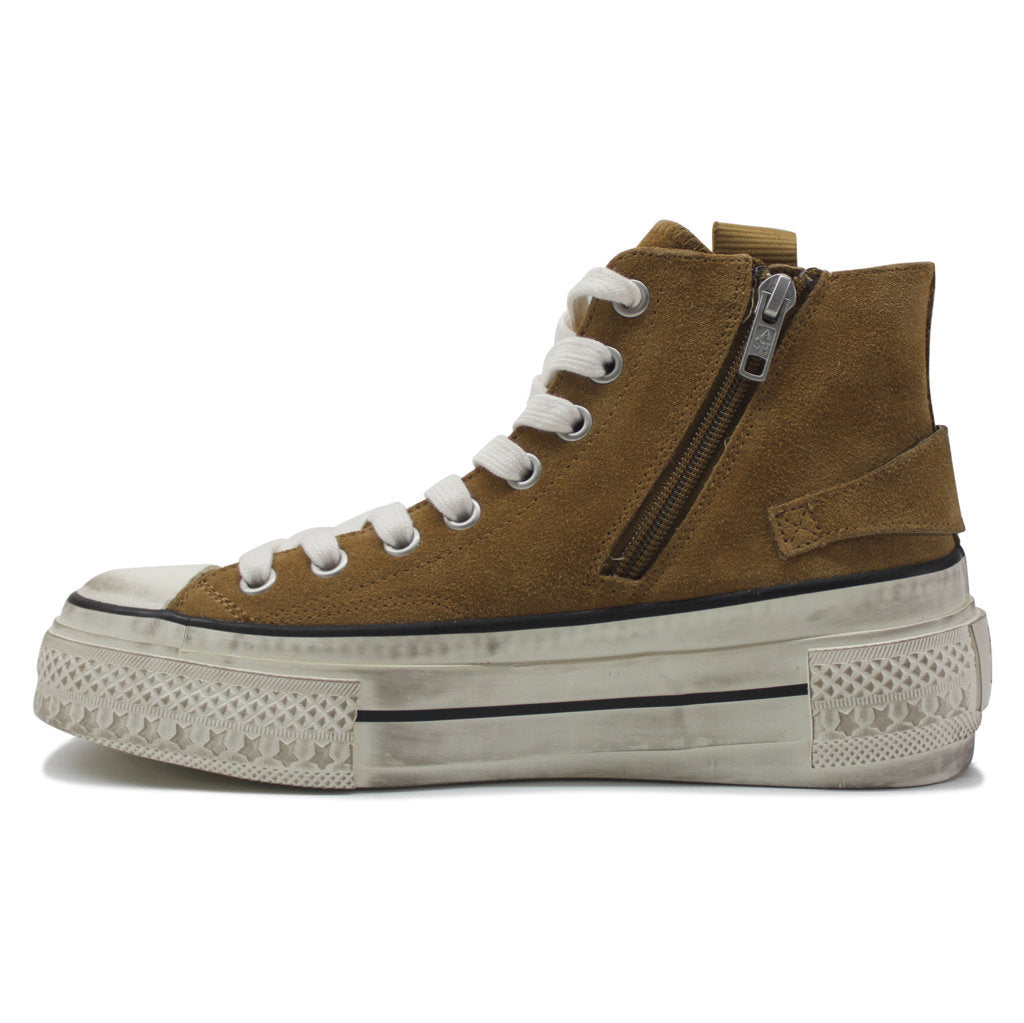 Ash Rage Suede Womens Trainers#color_golden brown