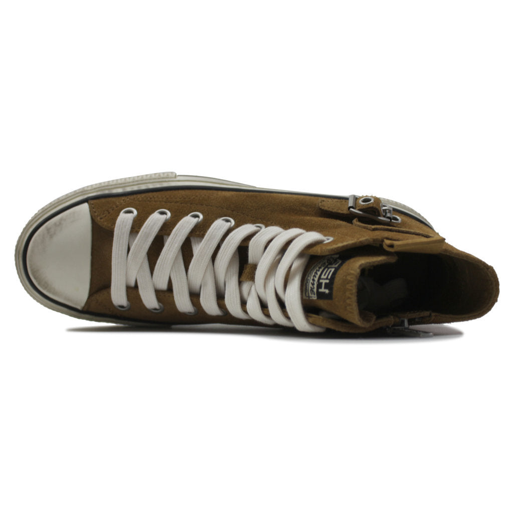 Ash Rage Suede Womens Trainers#color_golden brown