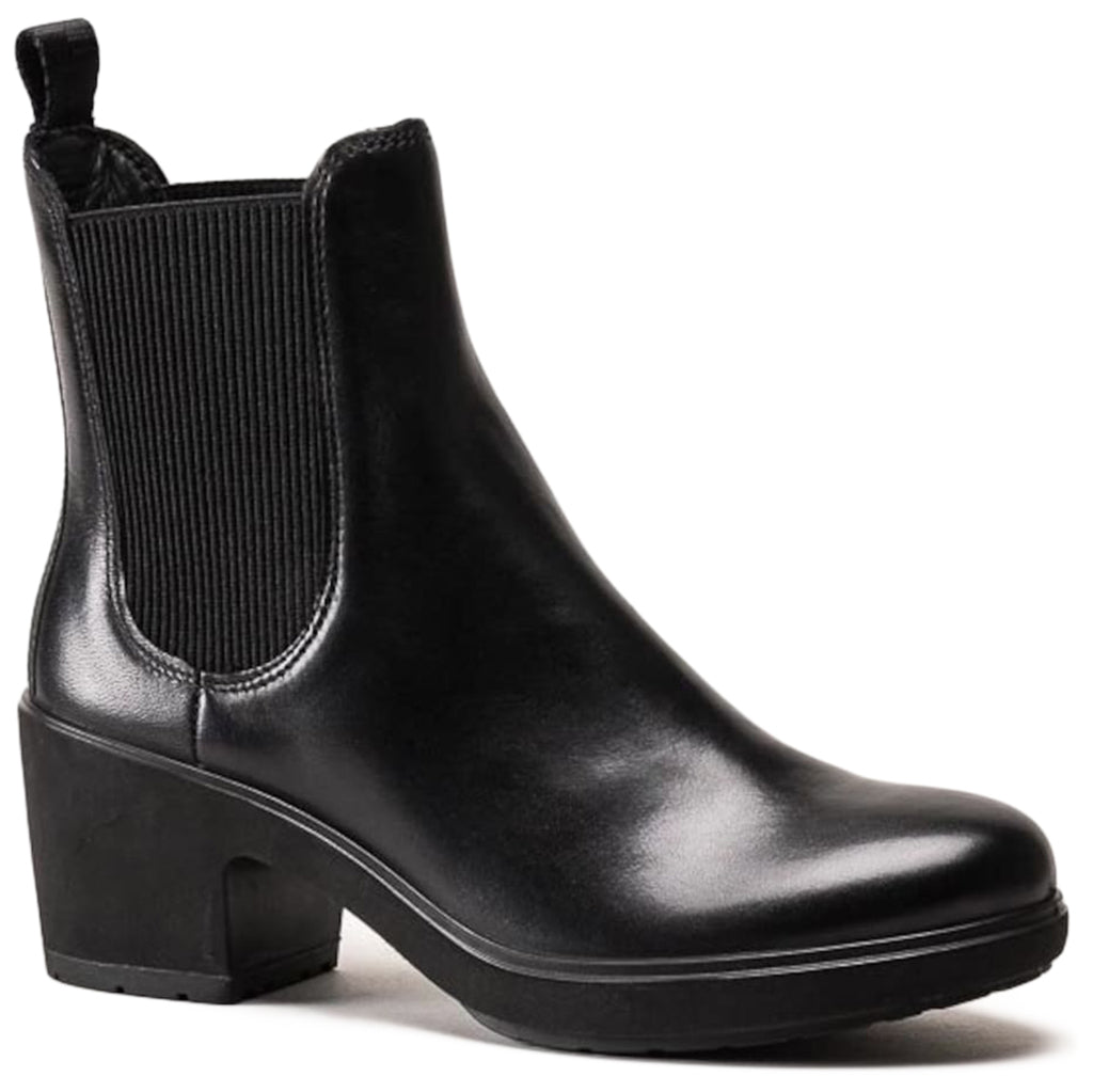 Ecco Metropole Zurich 222213 Full Grain Leather Womens Boots#color_black