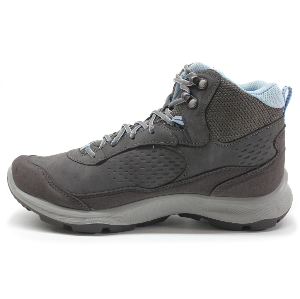 Keen Terradora Explorer Mid WP Leather Textile Womens Boots#color_steel grey clear sky