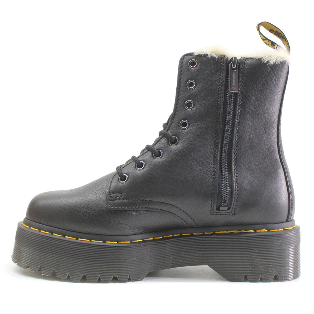 Dr. Martens Jadon FL Pisa Leather Unisex Boots#color_black