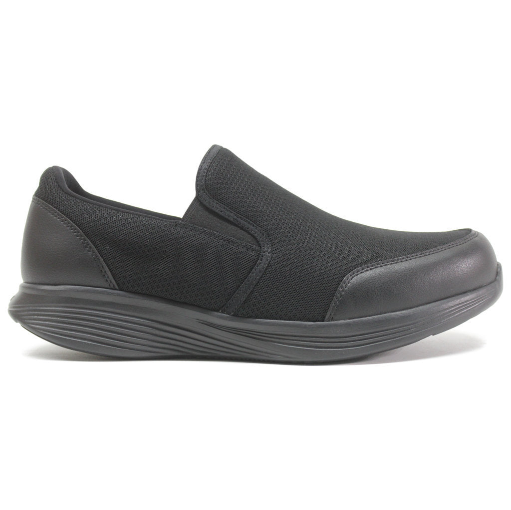 MBT Modena De Acacia Slip On Textile Leather Womens Shoes#color_black