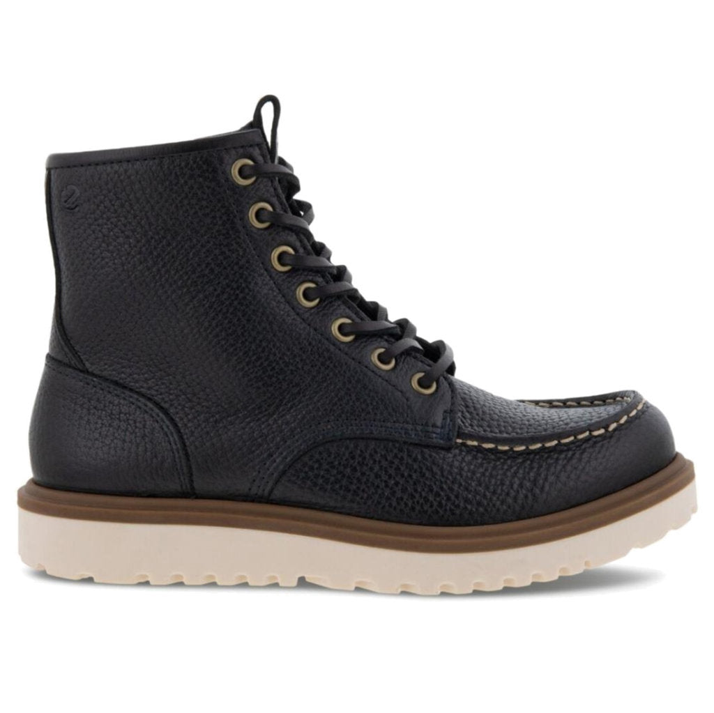 Ecco Staker Leather Womens Boots#color_black
