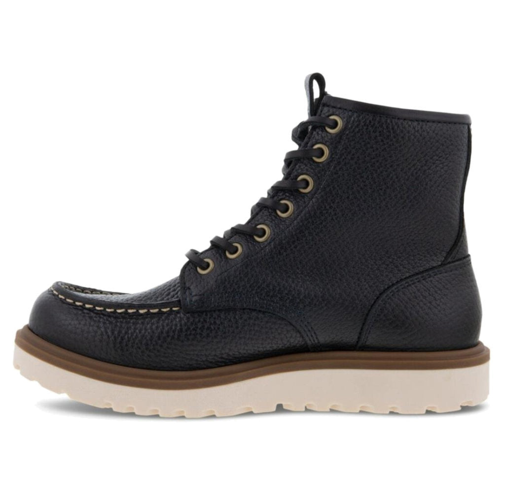 Ecco Staker Leather Womens Boots#color_black