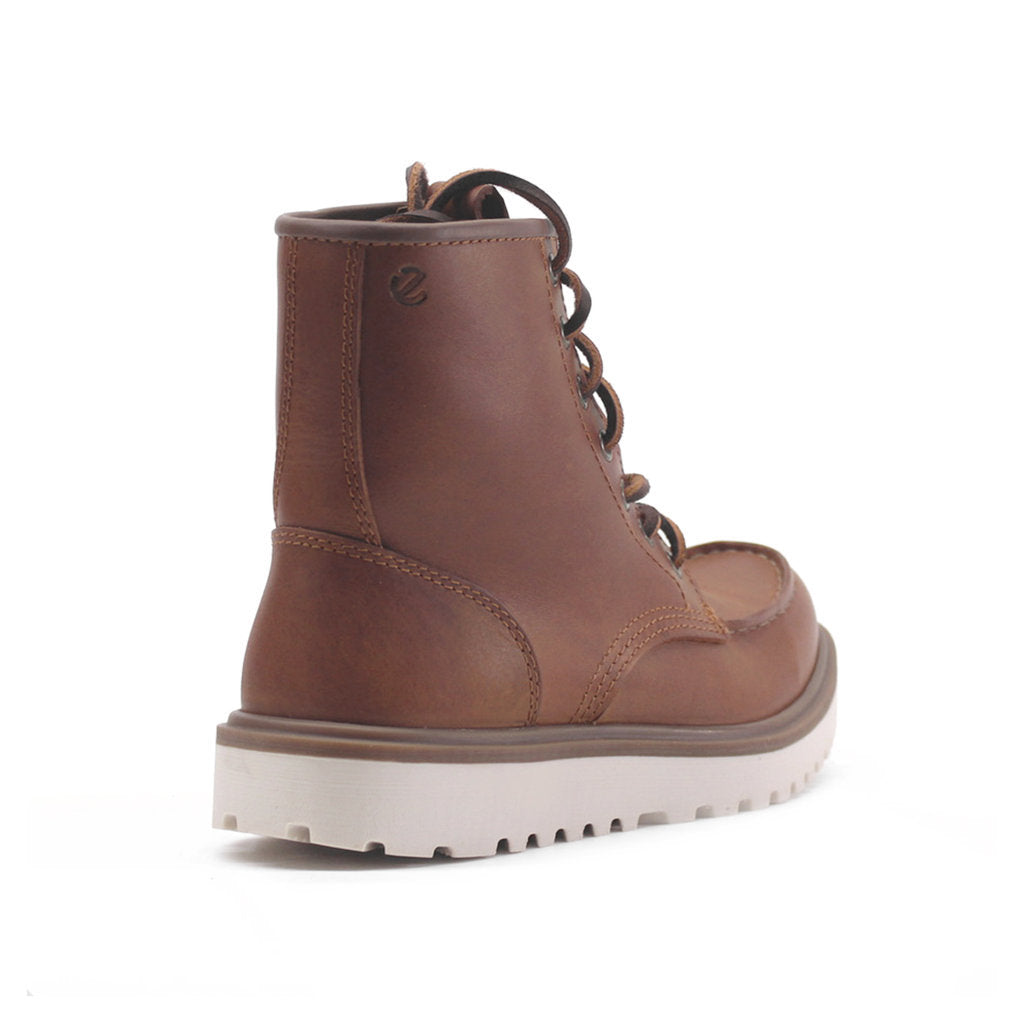 Ecco Staker Leather Womens Boots#color_cognac