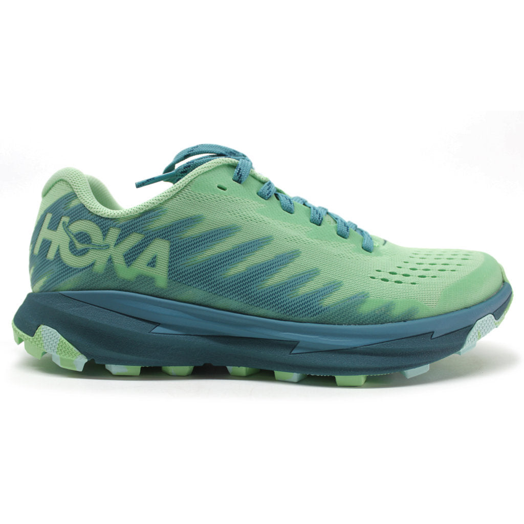Hoka One One Torrent 3 Textile Synthetic Womens Trainers#color_lime glow deep lagoon