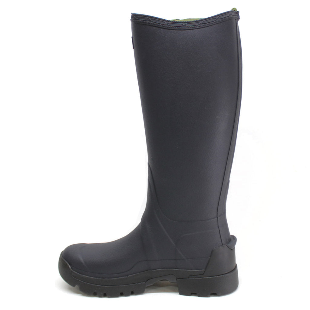Hunter Balmoral Tall Side Rubber Womens Boots#color_navy peppercorn