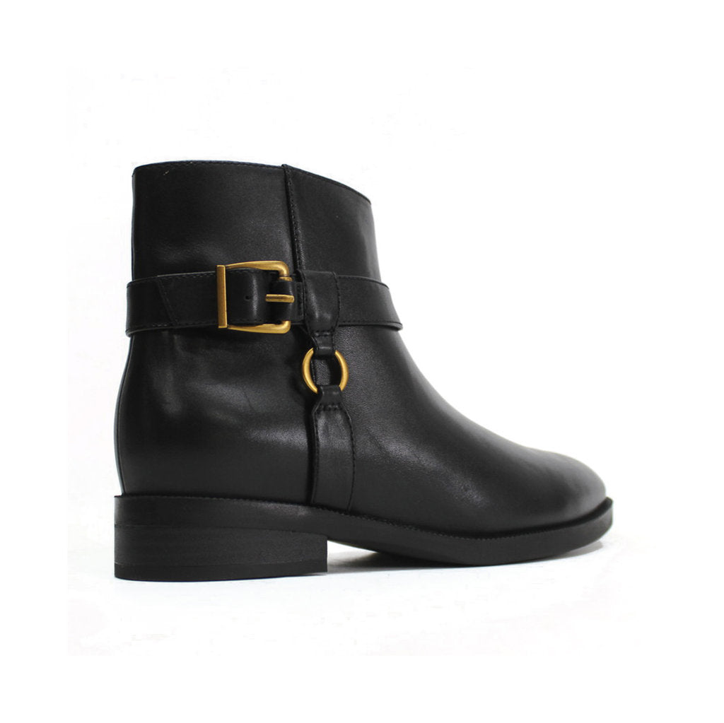 Vionic Rhiannon Leather Womens Boots#color_black