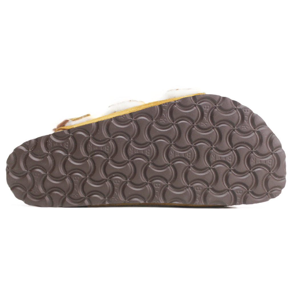 Birkenstock Milano Shearling Suede Leather Unisex Sandals#color_mink