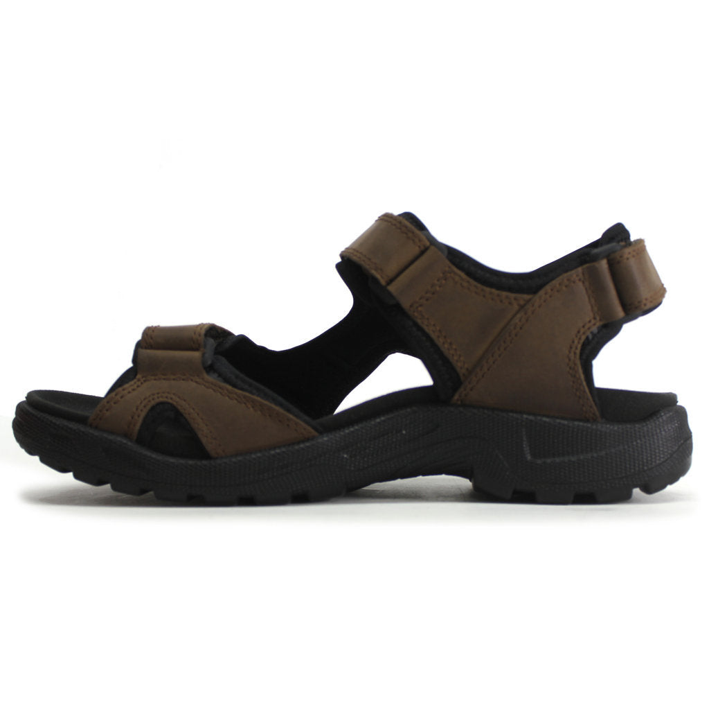 Ecco Onroads Leather Textile Mens Sandals#color_cocoa brown black