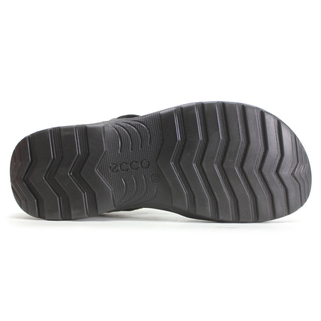 Ecco Onroads Leather Textile Mens Sandals#color_magnet black
