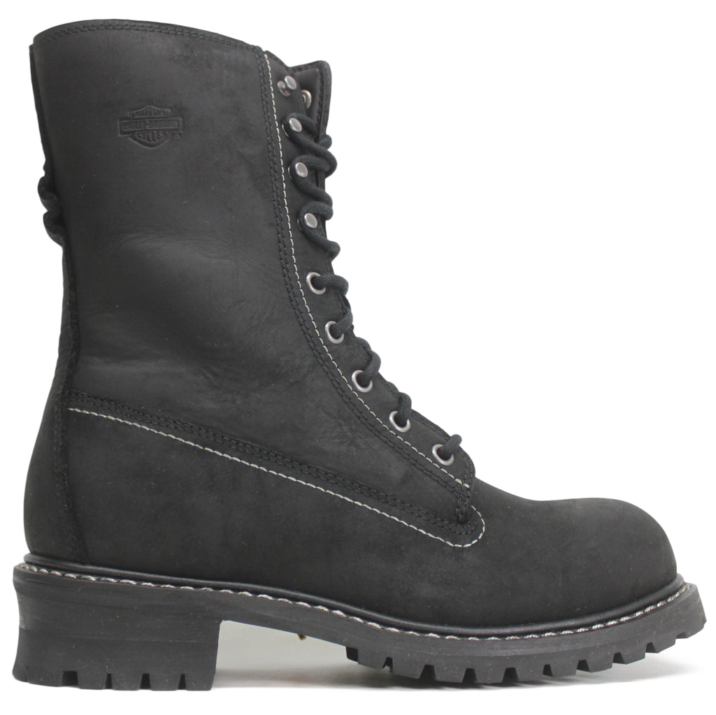 Harley Davidson Bentler 8 Inch Full Grain Leather Womens Boots#color_black