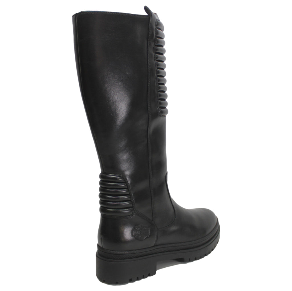 Harley Davidson Kamton 13 Inch Full Grain Leather Womens Boots#color_black