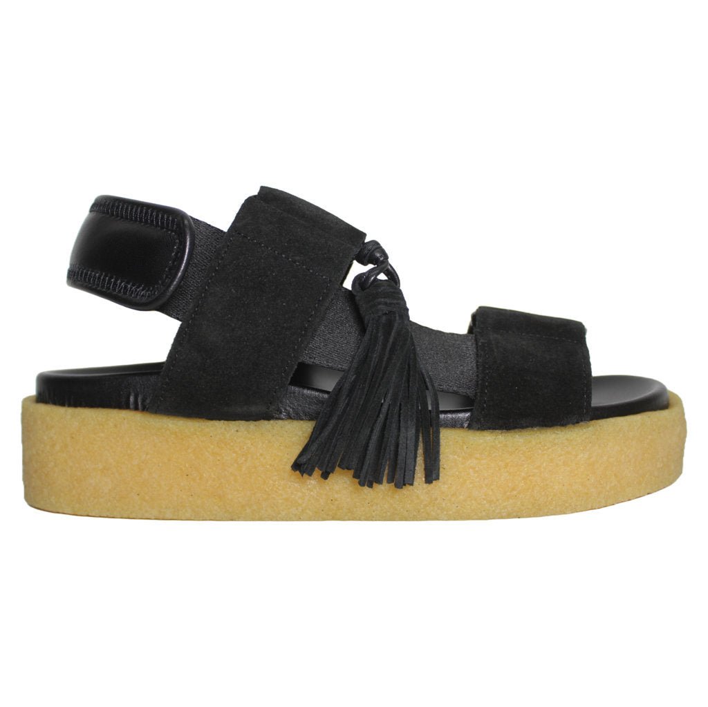 Clarks Originals Crepe SNDL Leather Womens Sandals#color_black combi