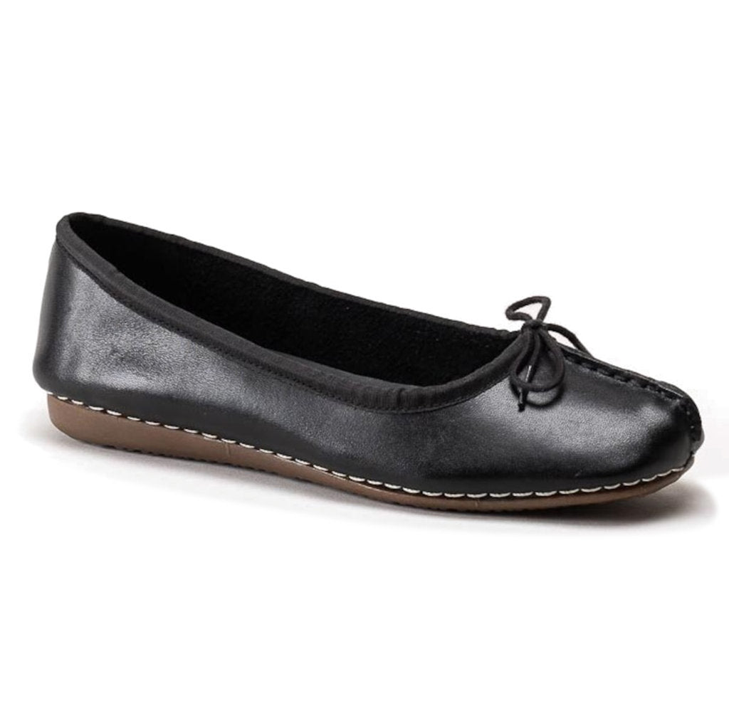 Clarks Freckle Ice Leather Womens Shoes#color_black