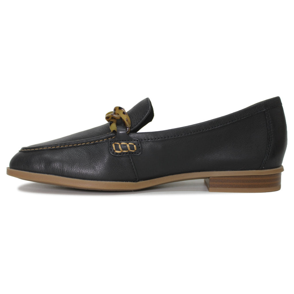 Clarks Sarafyna Iris Leather Womens Shoes#color_black