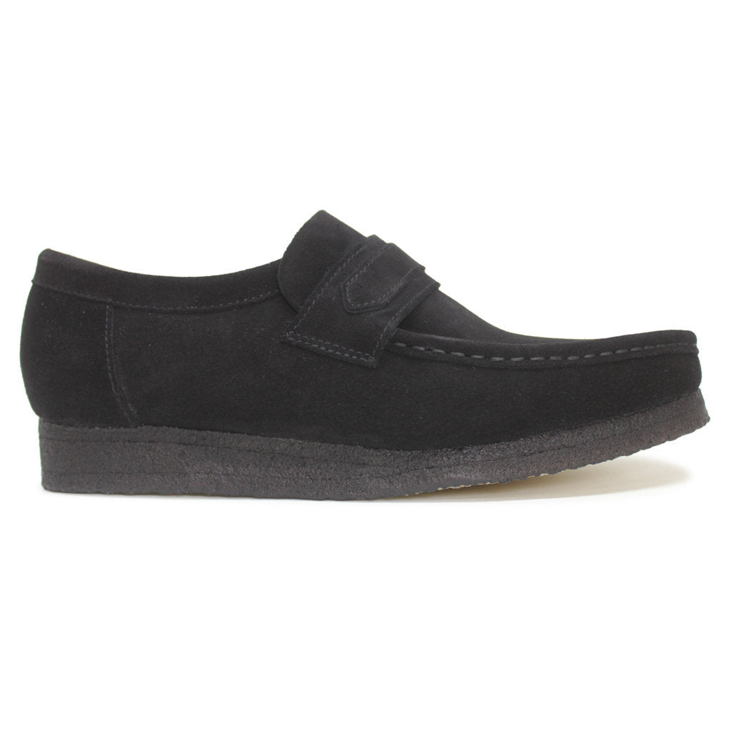 Clarks Originals Wallabee Loafer Suede Mens Shoes#color_black