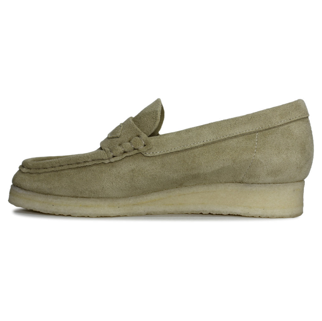 Clarks Originals Wallabee Loafer Suede Womens Shoes#color_maple