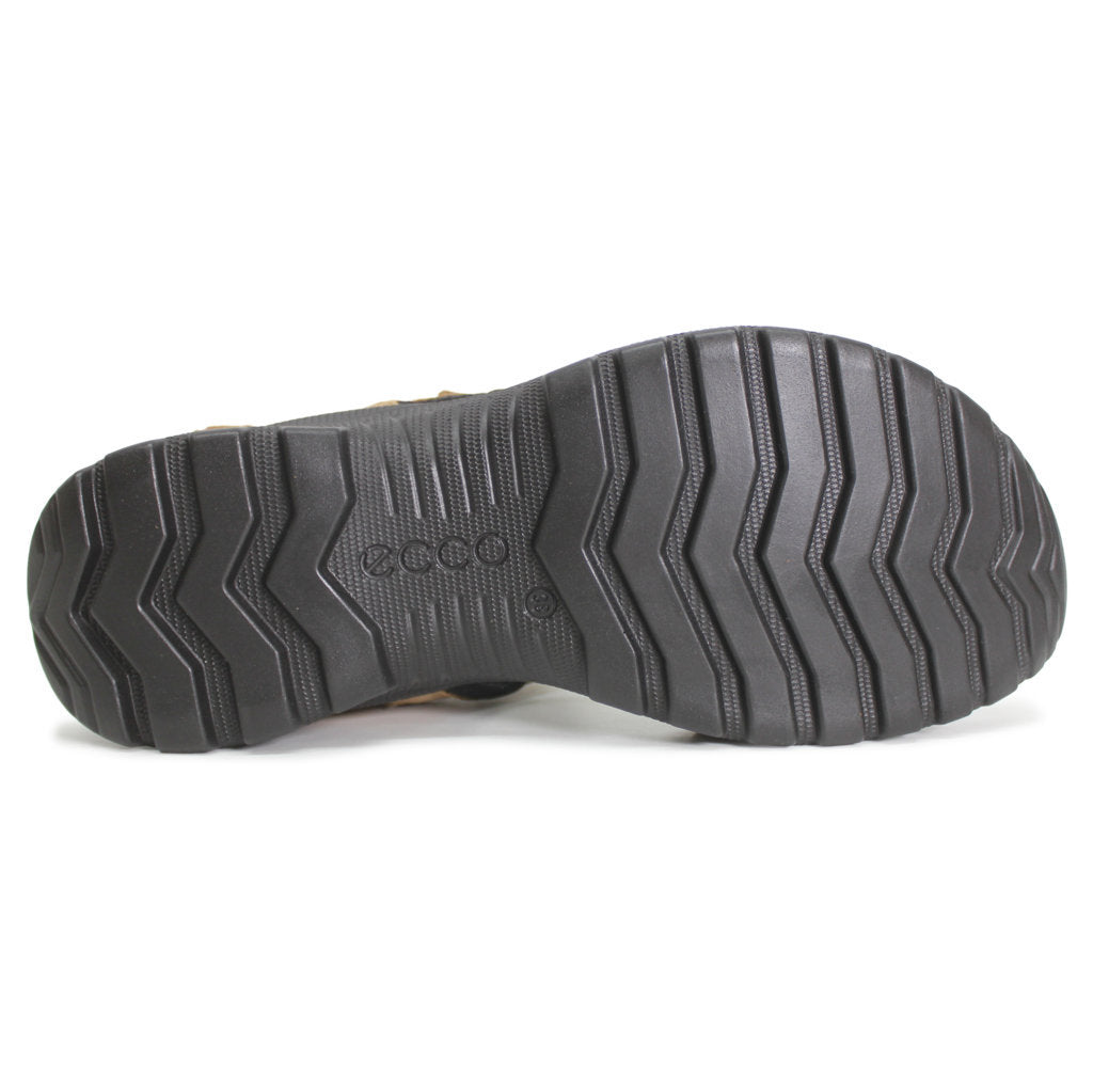 Ecco Onroads Leather Textile Womens Sandals#color_cashmere black