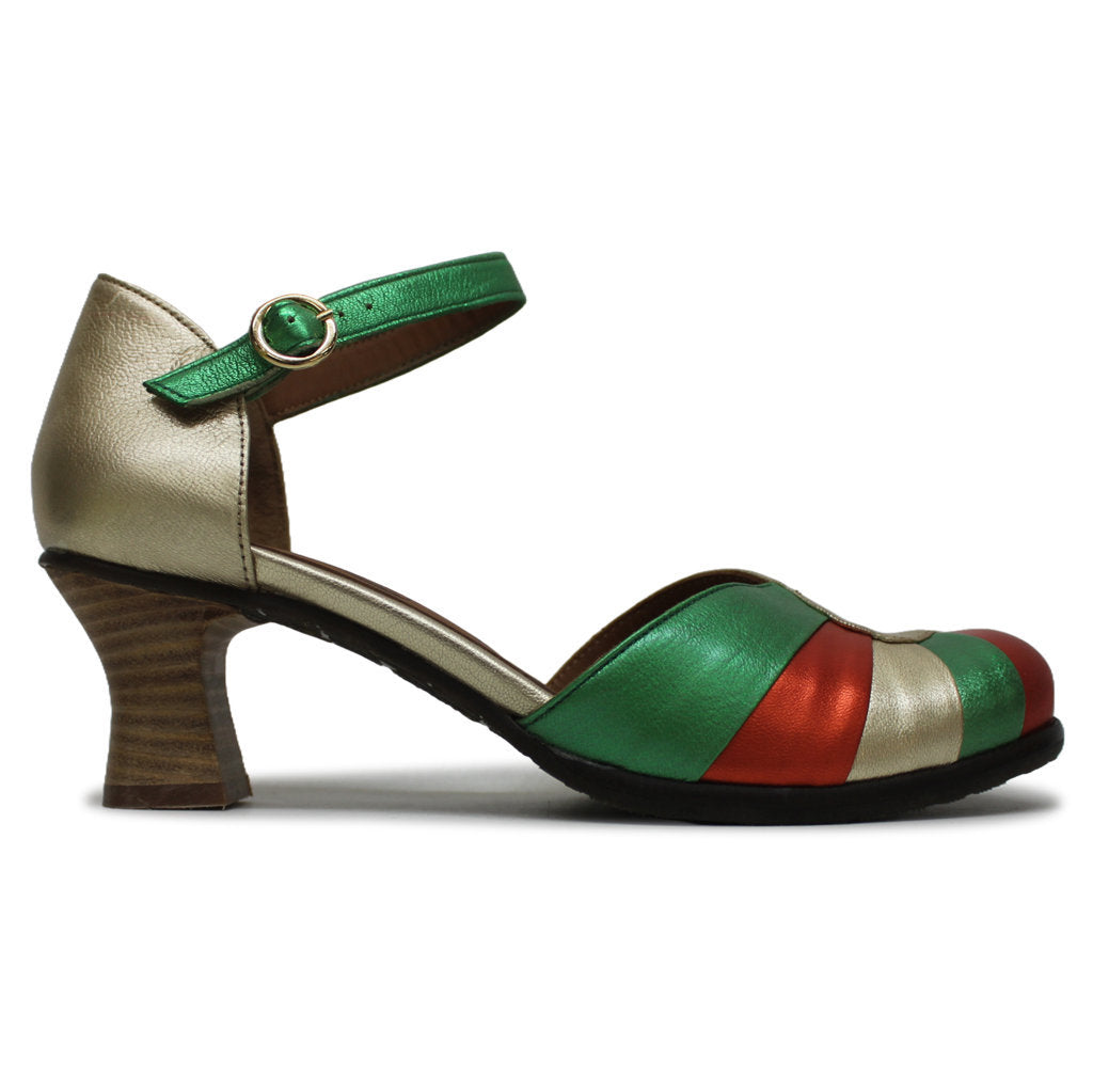 Fly London BESH087FLY Idra Leather Womens Shoes#color_gold red green
