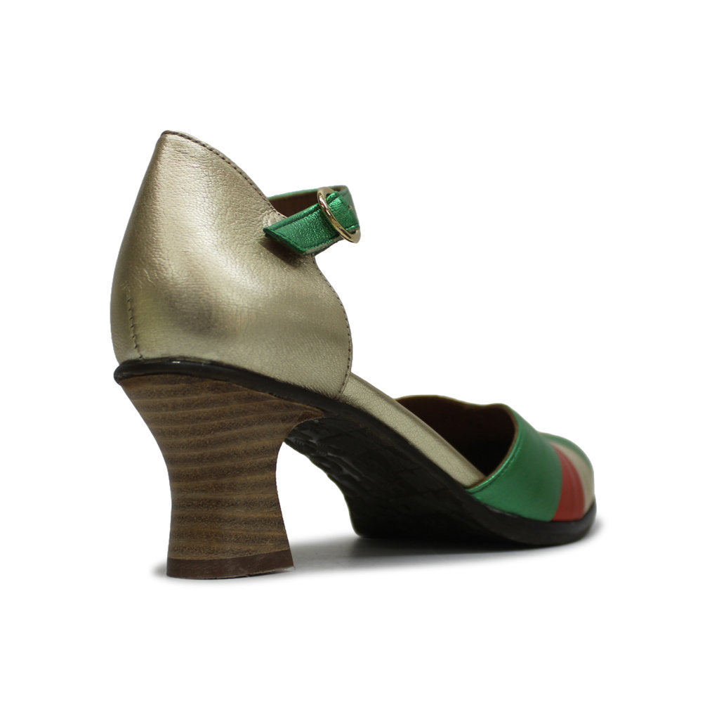 Fly London BESH087FLY Idra Leather Womens Shoes#color_gold red green