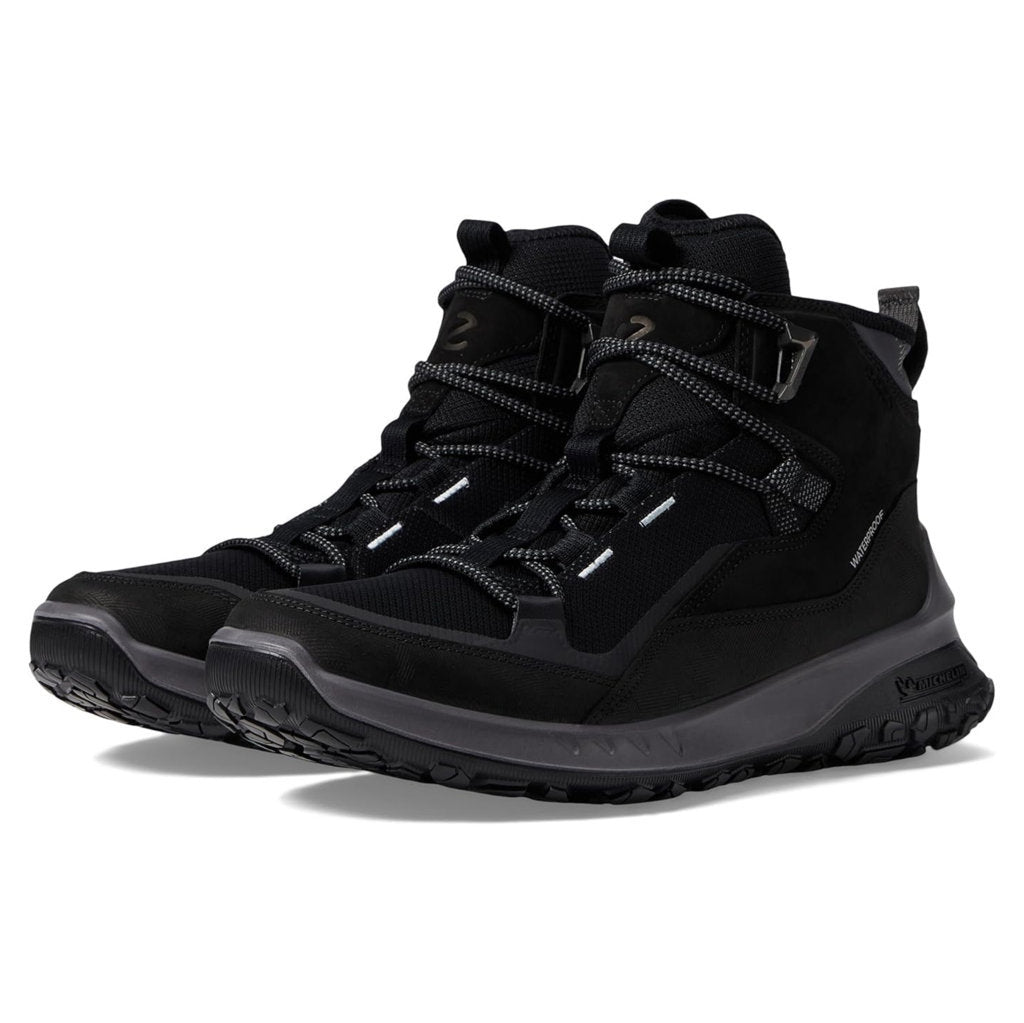 Ecco ULT-TRN Nubuck Textile Mens Boots#color_black black black