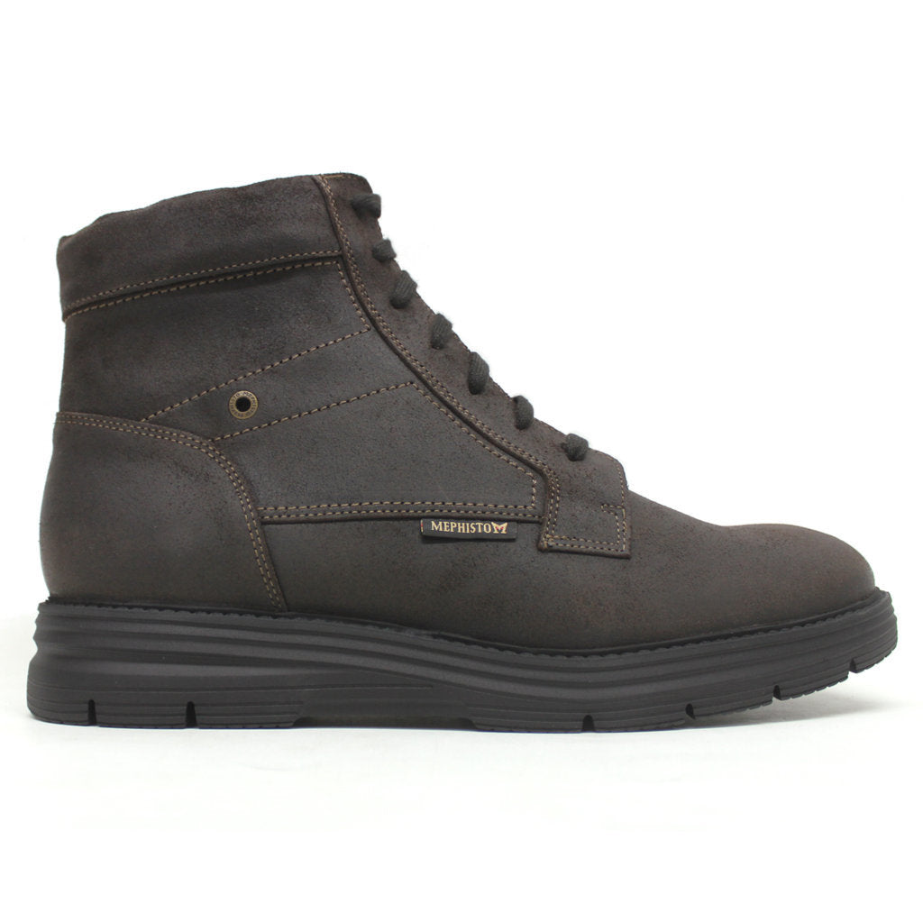 Mephisto Cameron Leather Mens Boots#color_dark brown