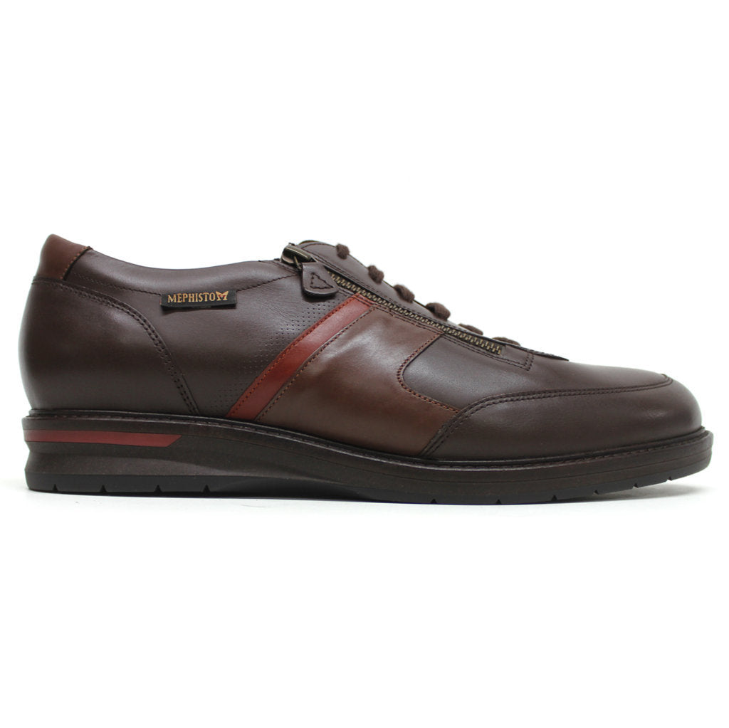 Mephisto Fabian Full Grain Leather Mens Shoes#color_dark brown