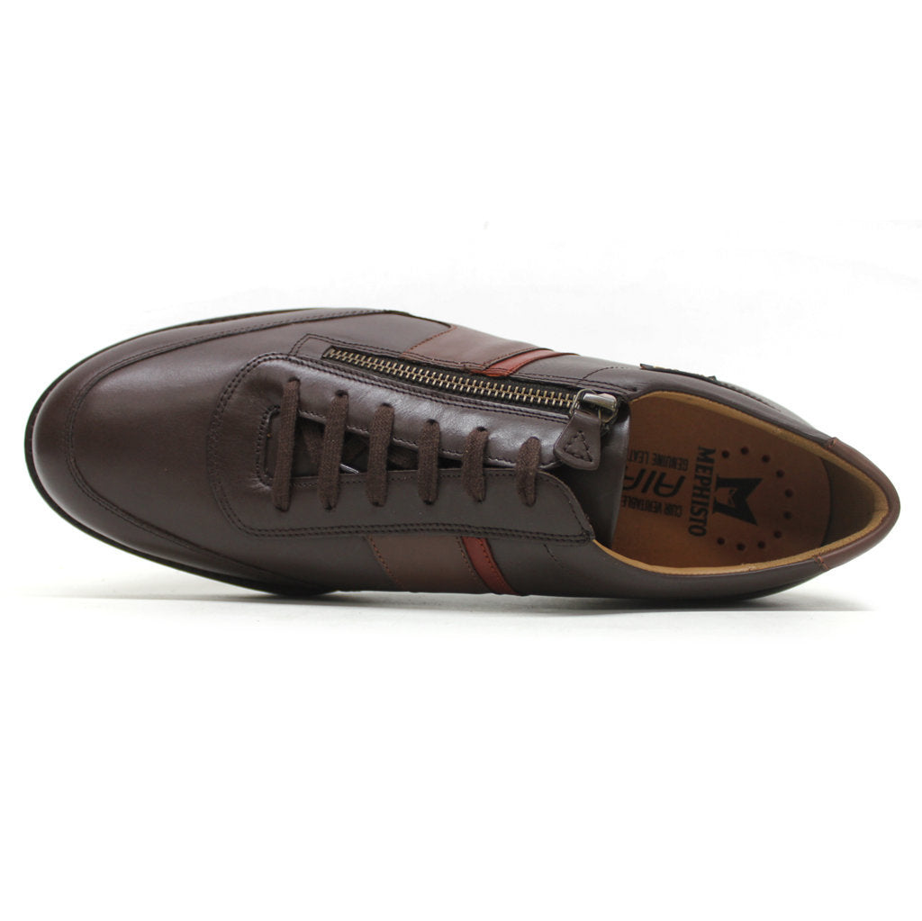 Mephisto Fabian Full Grain Leather Mens Shoes#color_dark brown