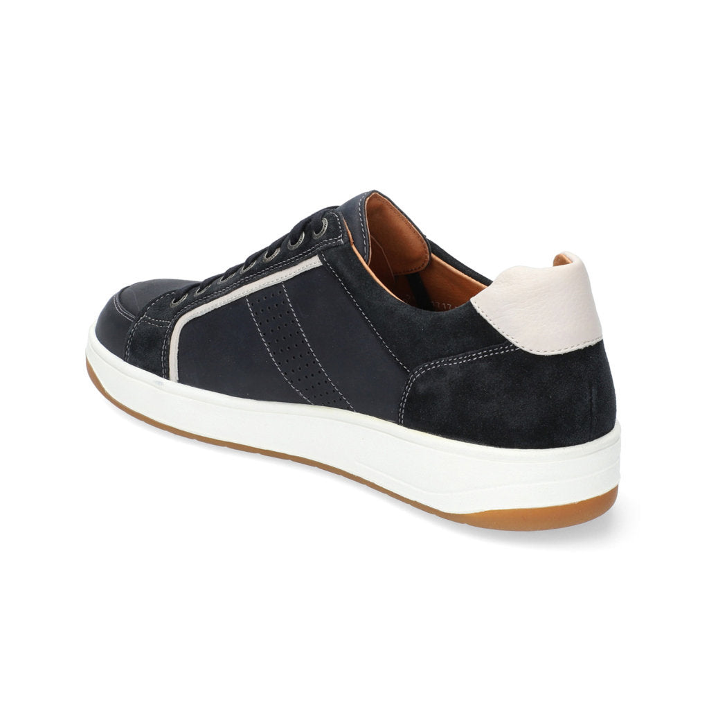 Mephisto Harrison Nubuck Leather Mens Trainers#color_navy