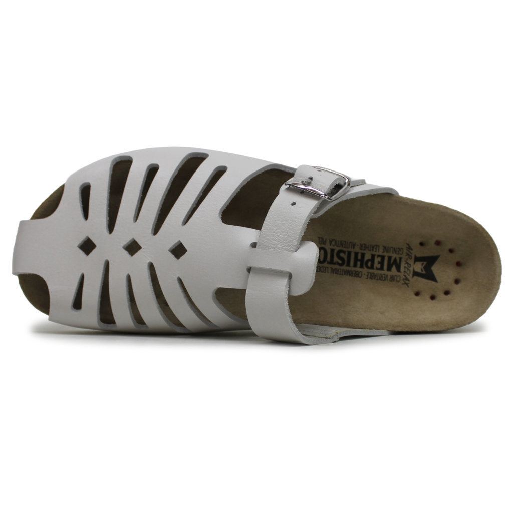 Mephisto Hedina Full Grain Leather Womens Sandals#color_white