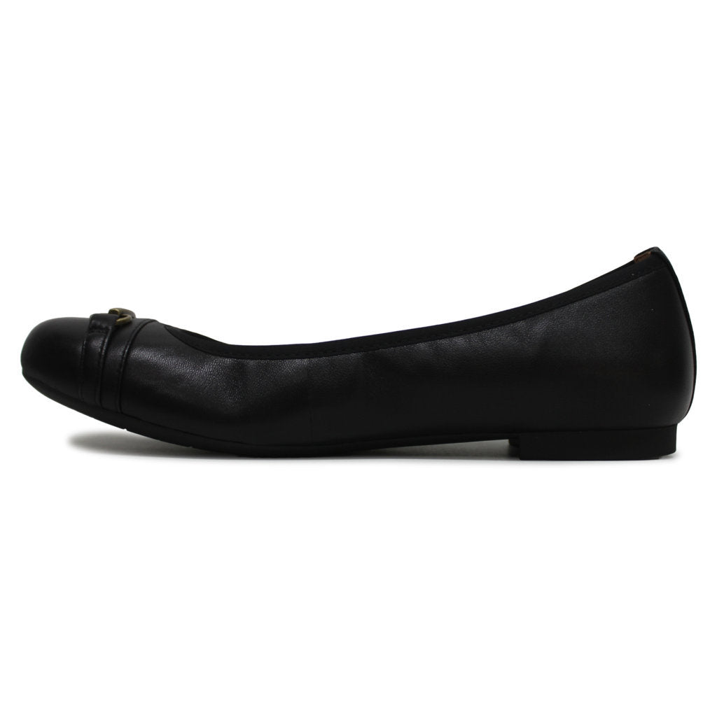 Vionic Delanie Leather Textile Womens Shoes#color_black