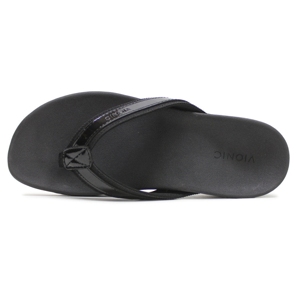 Vionic High Tide II Leather Textile Womens Sandals#color_black